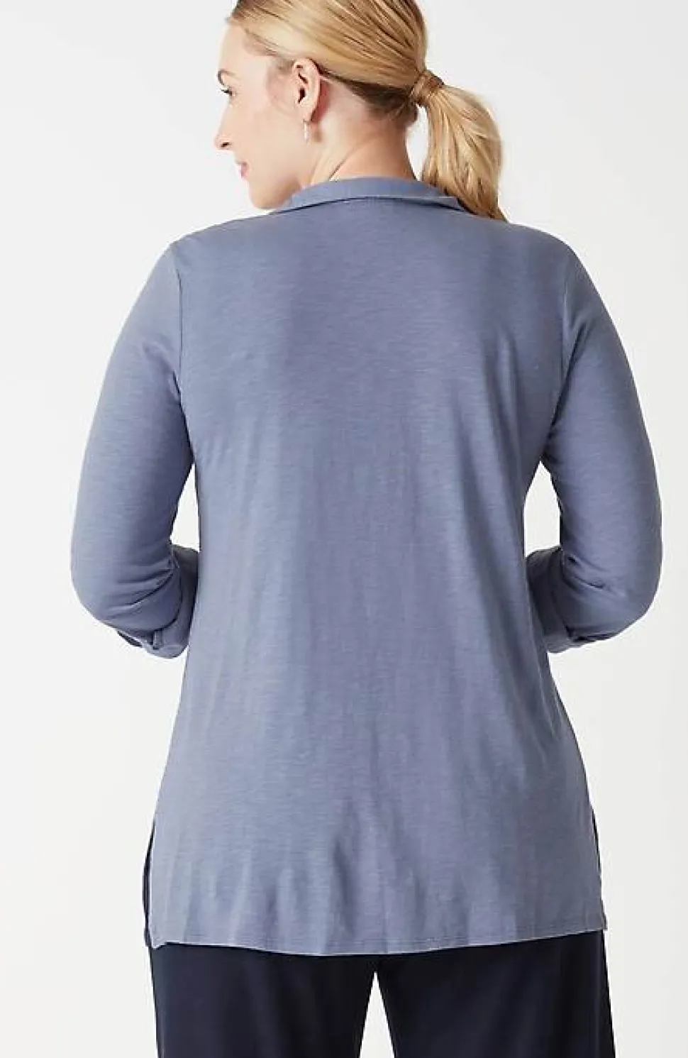 Slub-Textured Patch-Pocket Tunic | Jjill