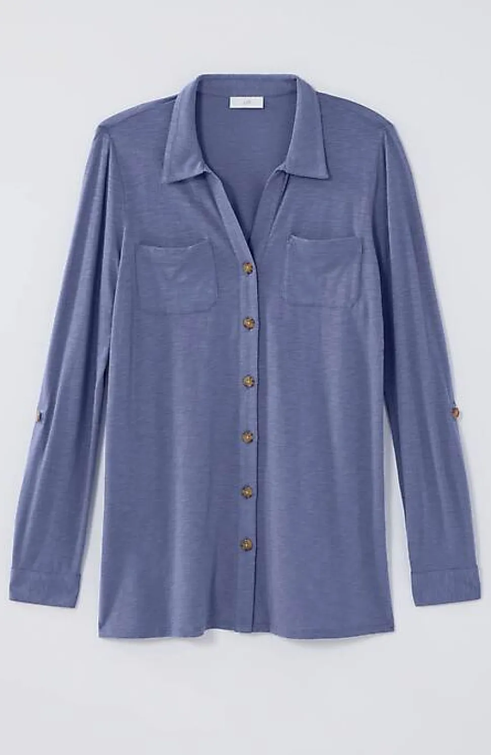 Slub-Textured Patch-Pocket Tunic | Jjill