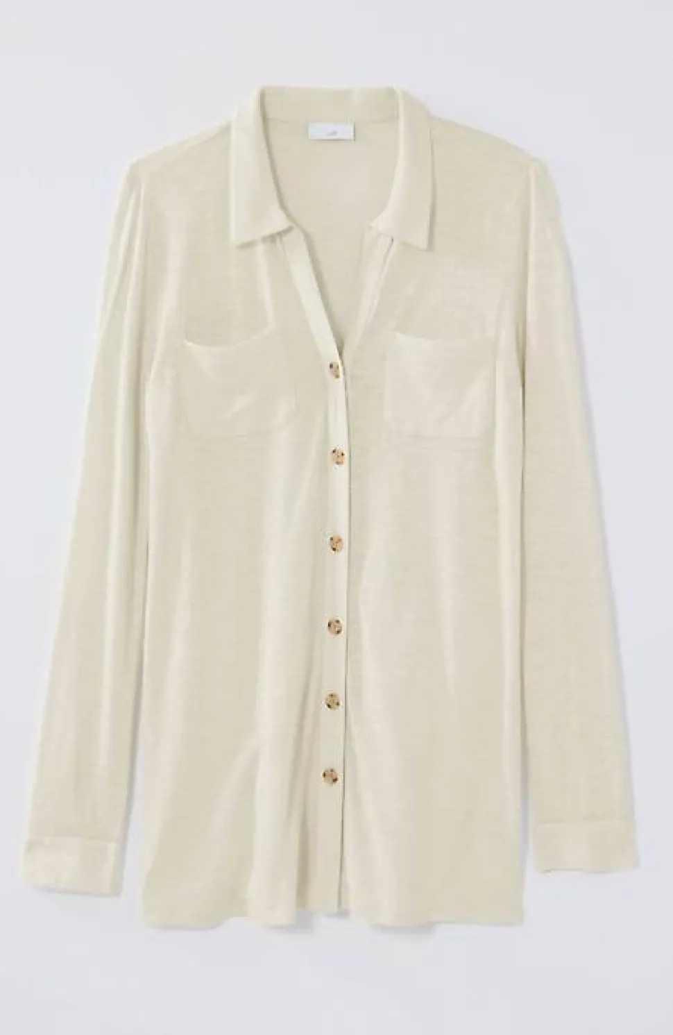 Slub-Textured Patch-Pocket Tunic | Jjill