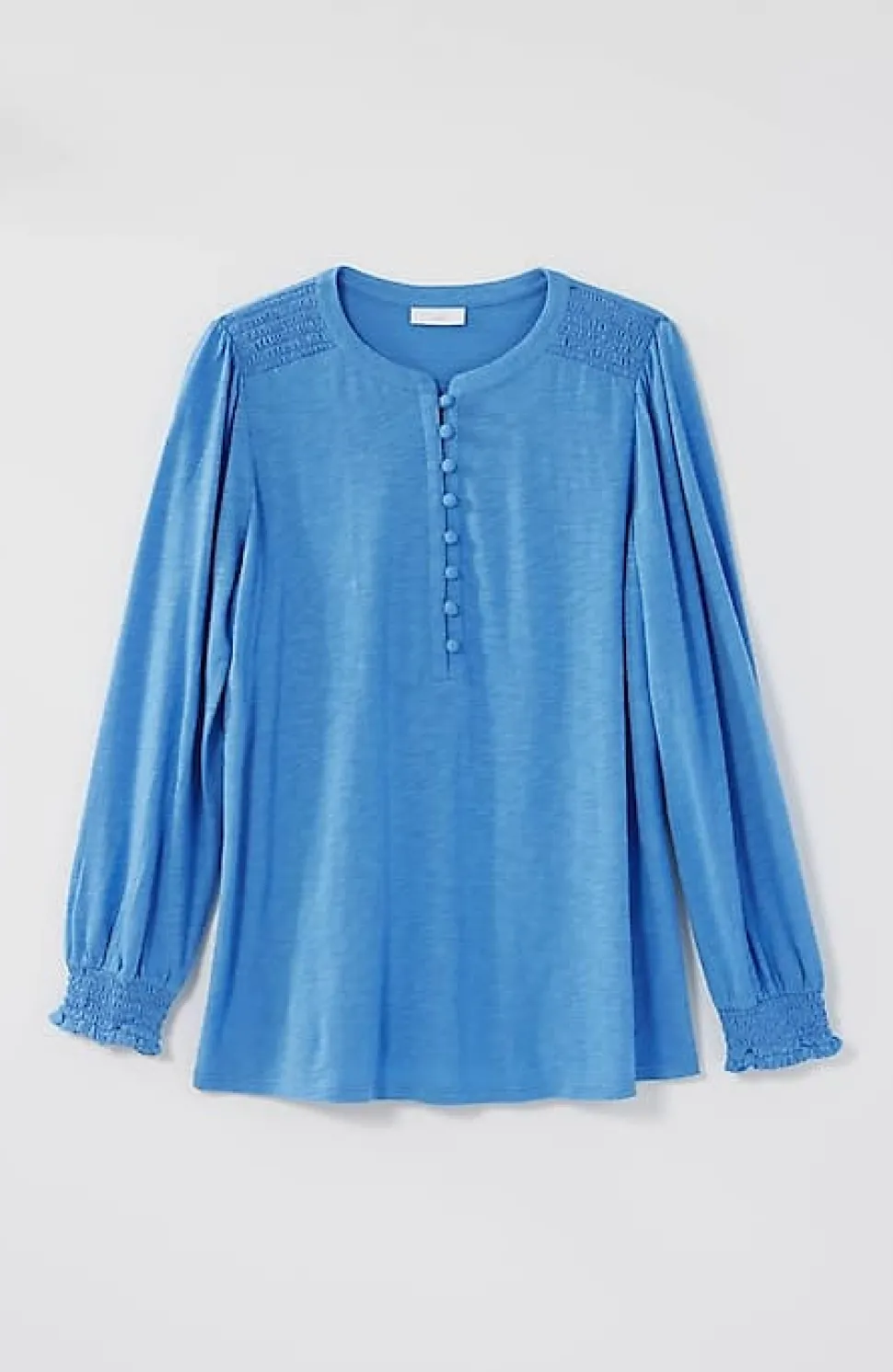 Smocked Henley Top | Jjill