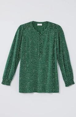 Smocked Henley Top | Jjill