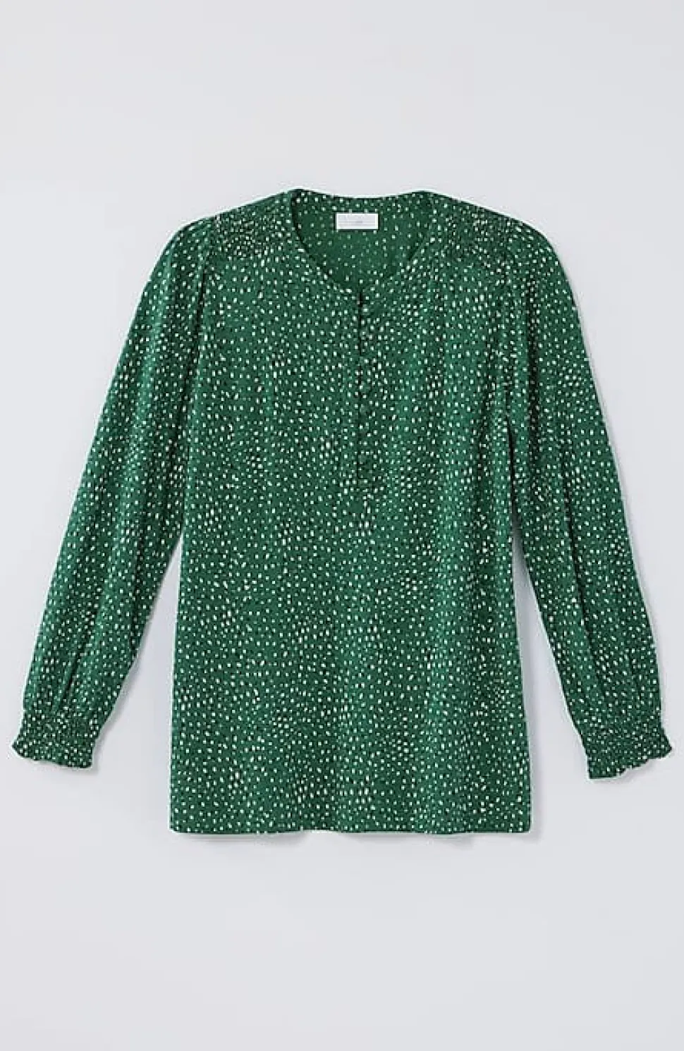 Smocked Henley Top | Jjill