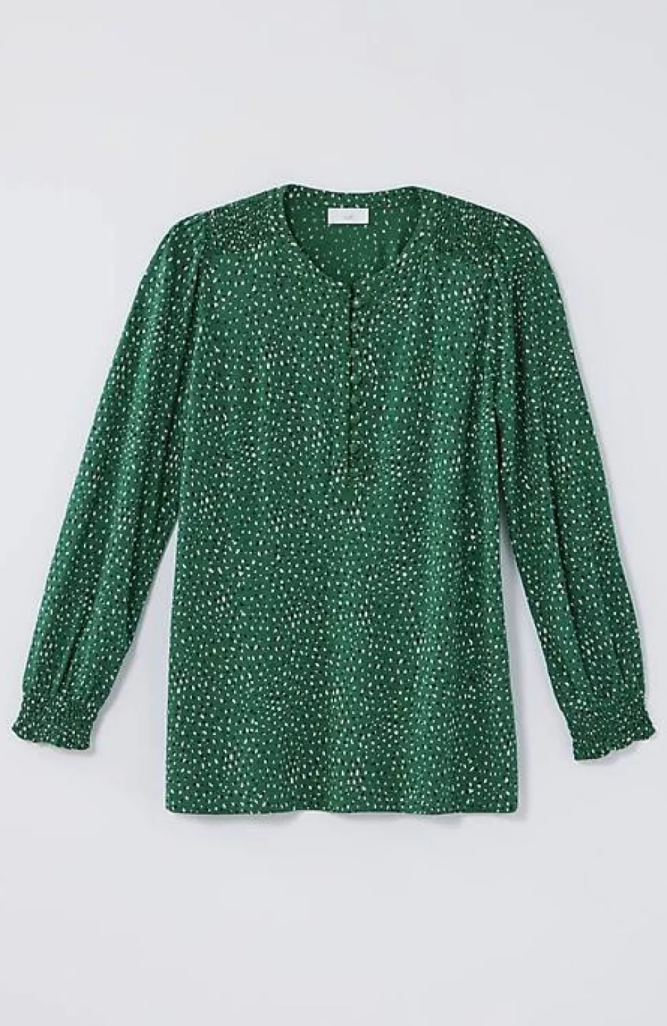 Smocked Henley Top | Jjill