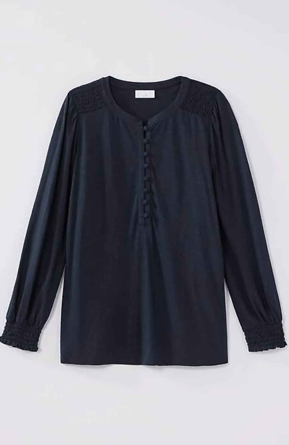 Smocked Henley Top | Jjill