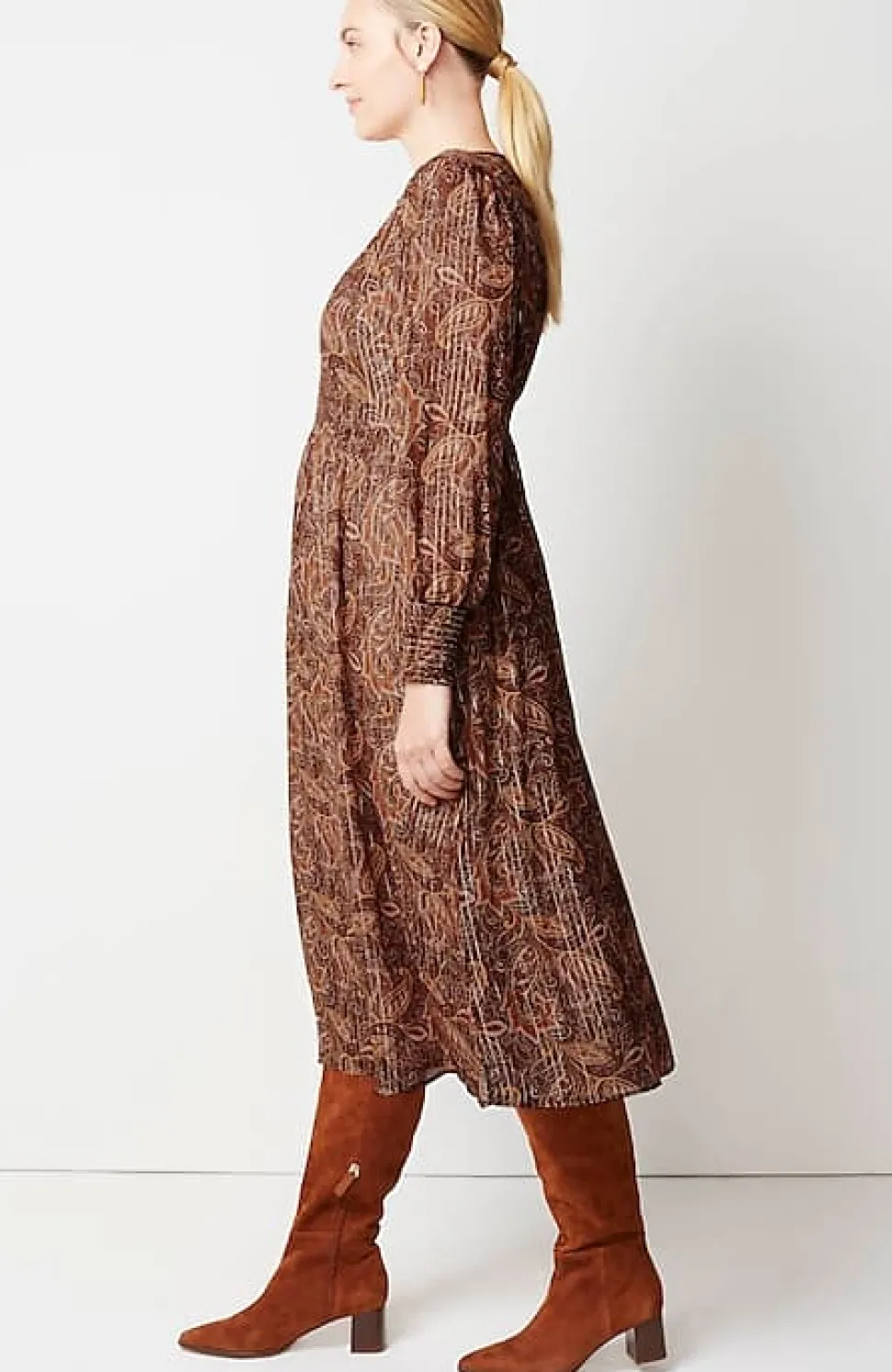 Smocked Midi Dress | Jjill