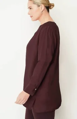 Smocked Split-Neck Tunic | Jjill