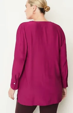 Smocked Split-Neck Tunic | Jjill