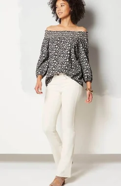 Smocked Two-Way A-Line Top | Jjill