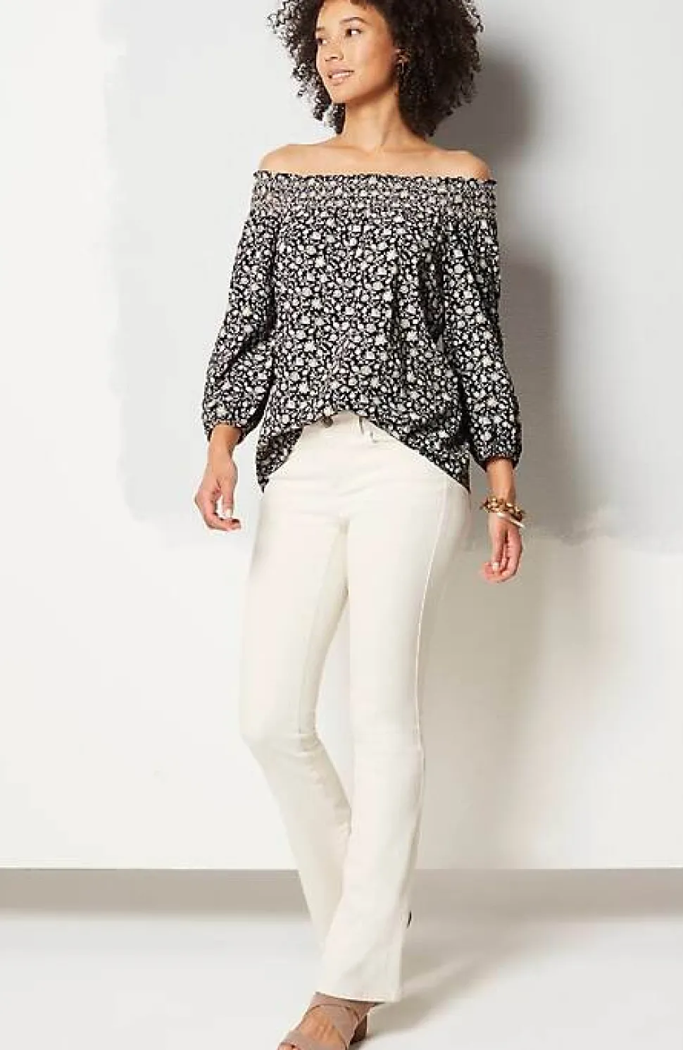 Smocked Two-Way A-Line Top | Jjill