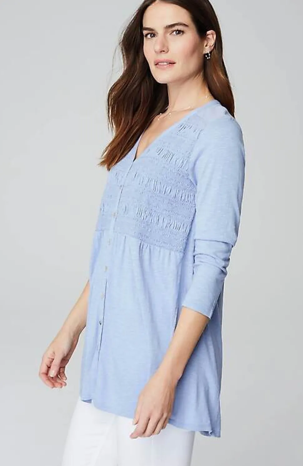 Smocked-Bodice Tunic | Jjill