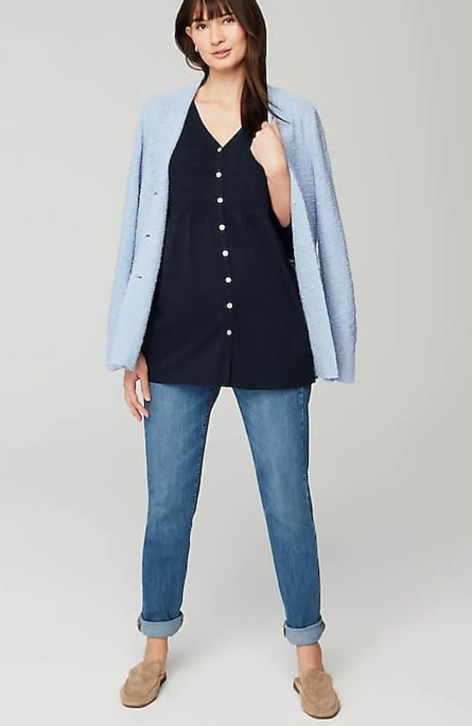Smocked-Bodice Tunic | Jjill