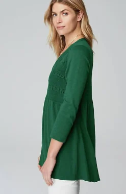 Smocked-Bodice Tunic | Jjill