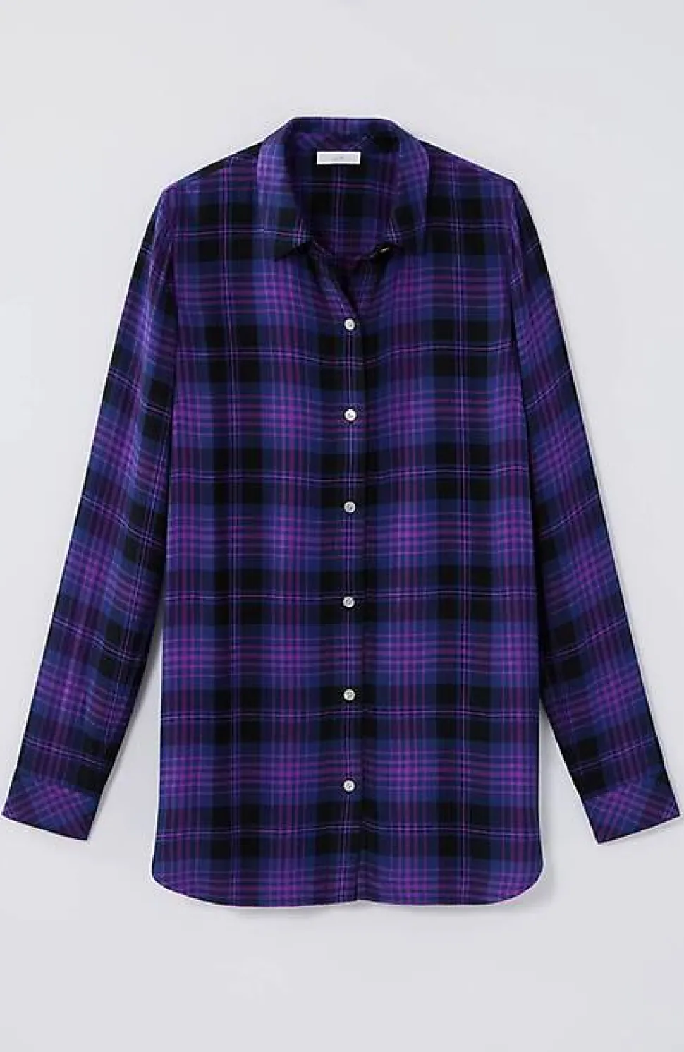 Soft Button-Front Plaid Tunic | Jjill