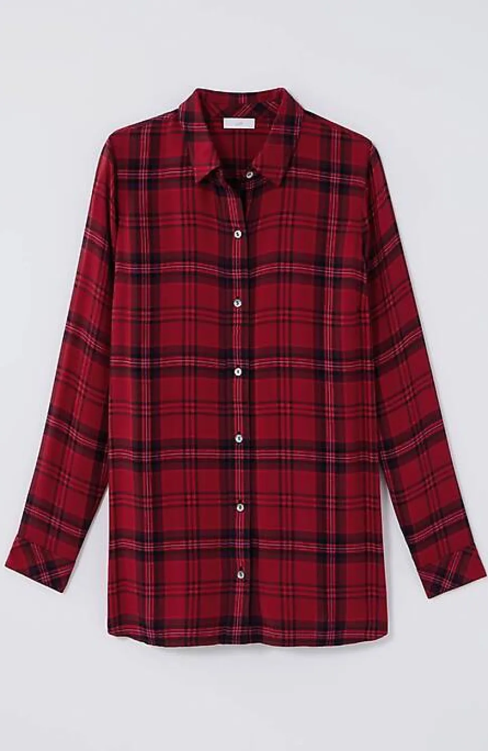 Soft Button-Front Plaid Tunic | Jjill