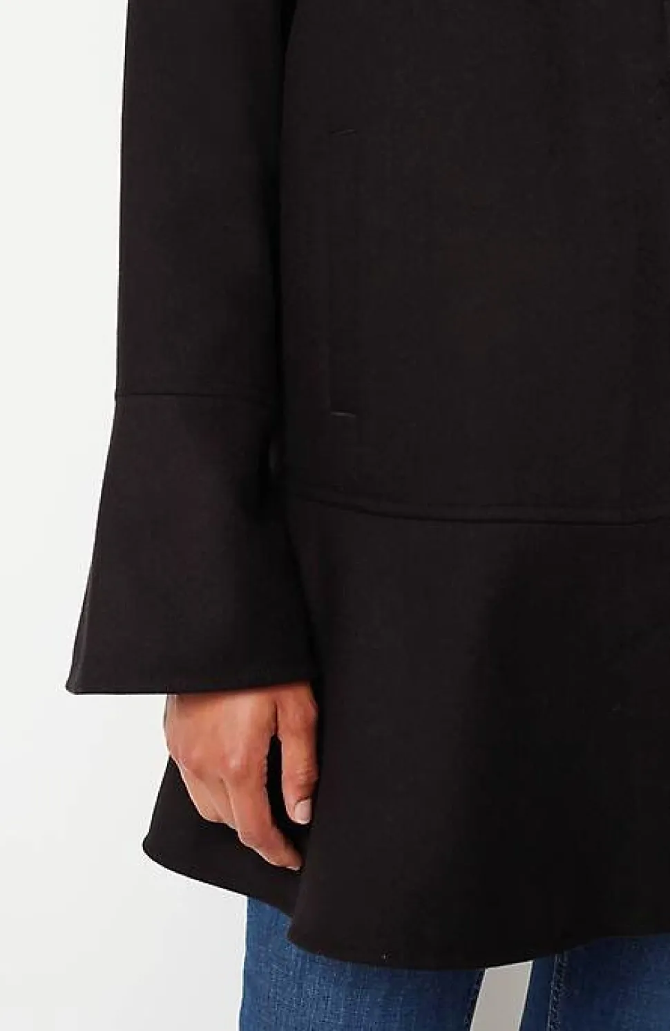 Soft-Brushed Flounce-Hem Jacket | Jjill