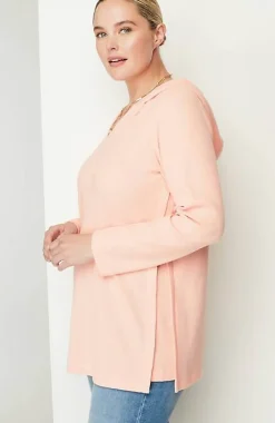 Soft-Brushed Waffle Hoodie Tunic | Jjill