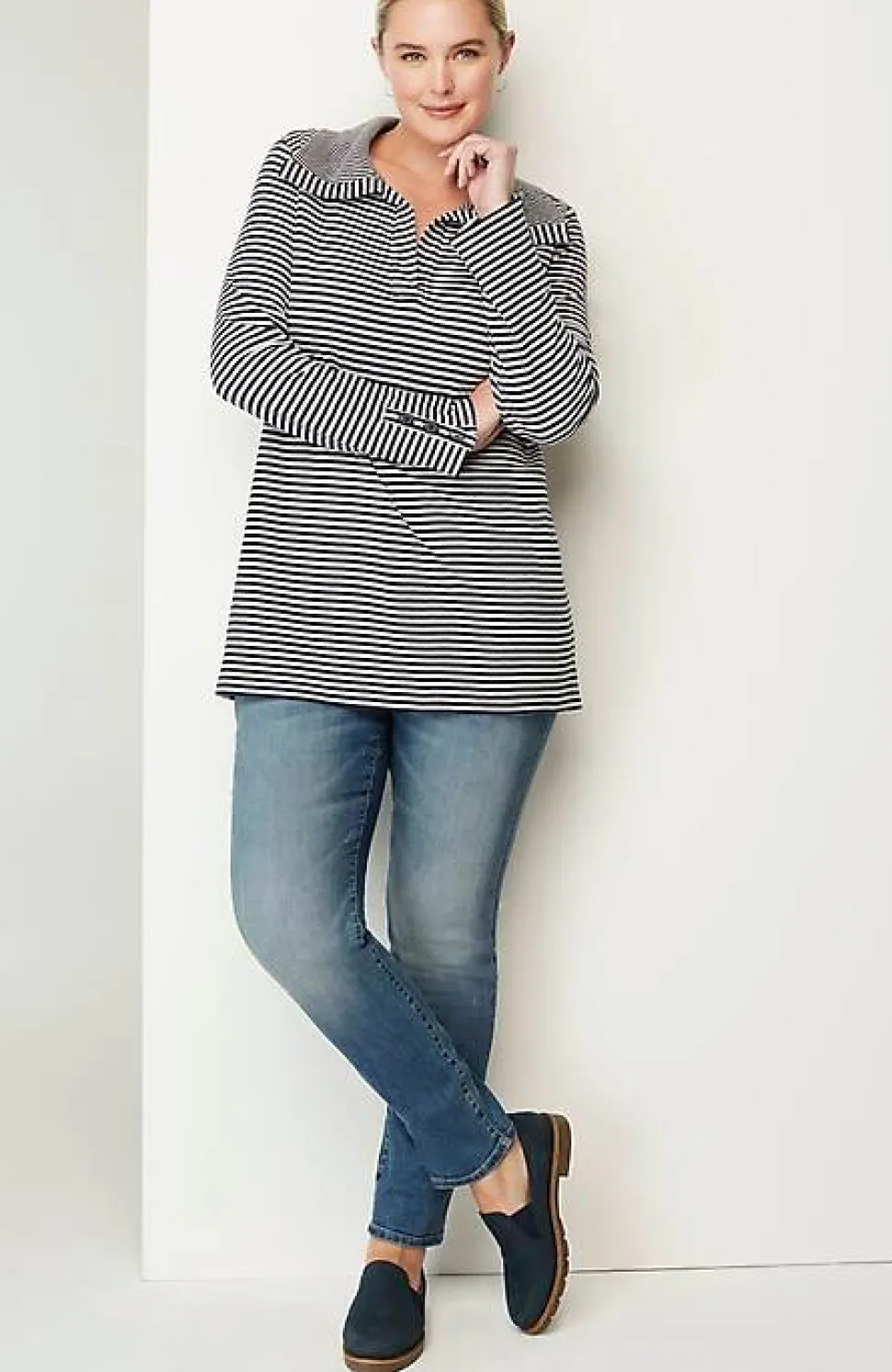 Soft-Knit Collared Tunic | Jjill