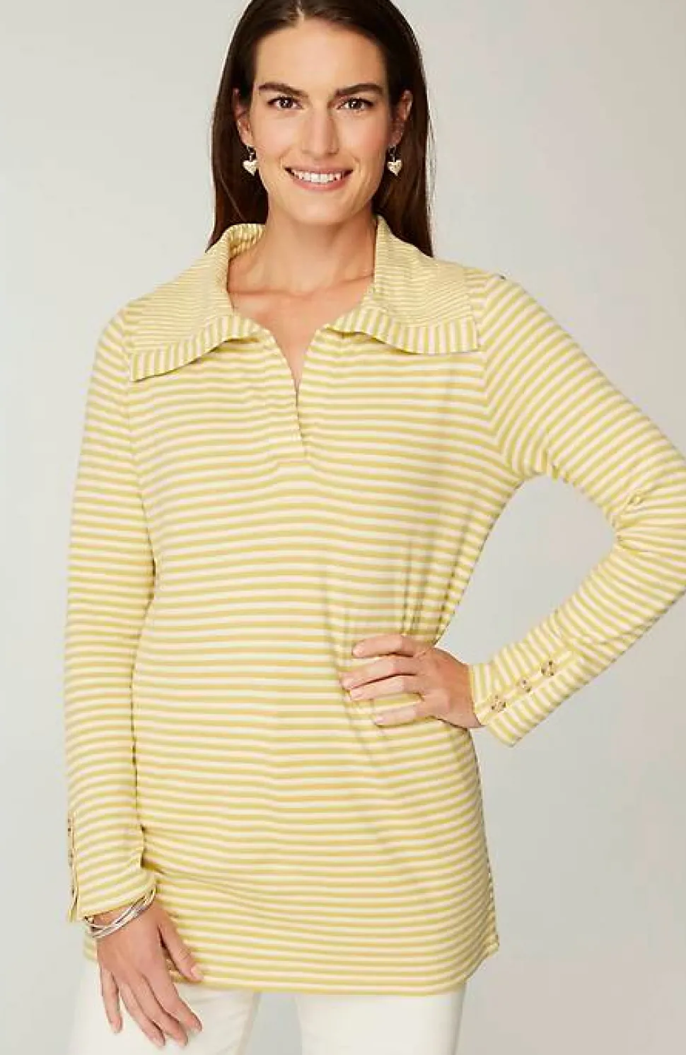 Soft-Knit Collared Tunic | Jjill
