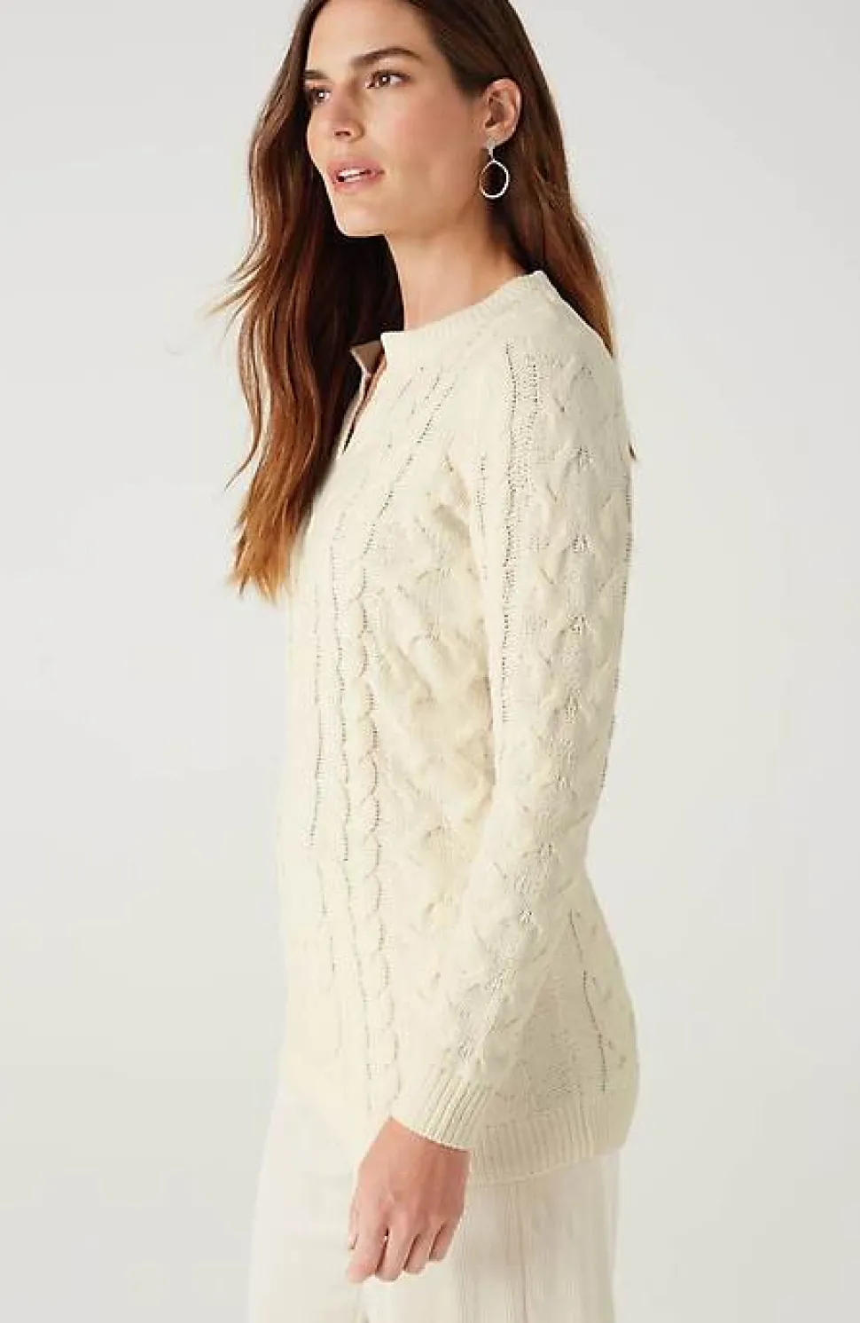 Split-Neck Chenille Tunic | Jjill