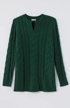 Split-Neck Chenille Tunic | Jjill