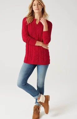 Split-Neck Chenille Tunic | Jjill