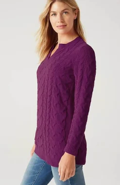 Split-Neck Chenille Tunic | Jjill
