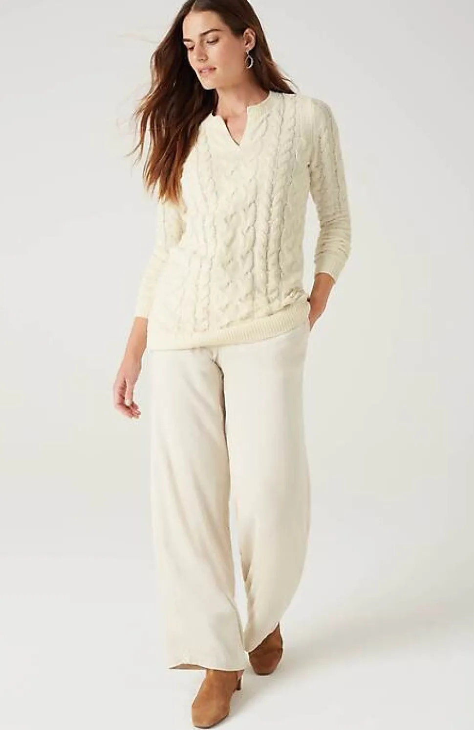 Split-Neck Chenille Tunic | Jjill