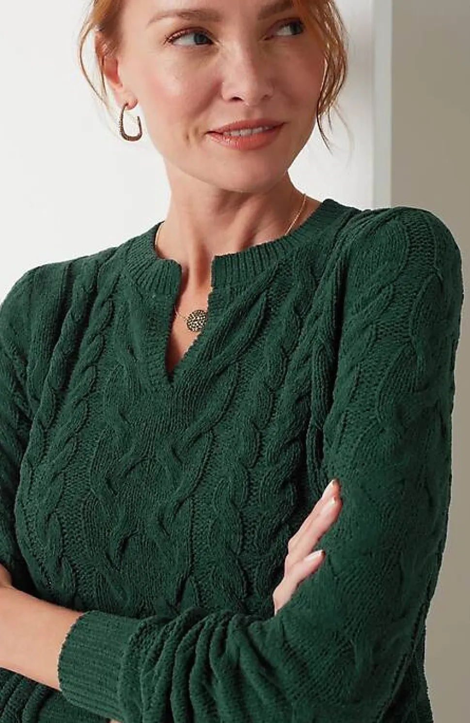 Split-Neck Chenille Tunic | Jjill