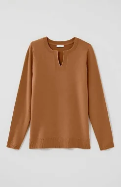 Split-Neck Pullover Sweater | Jjill