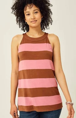 Striped A-Line Halter Top | Jjill