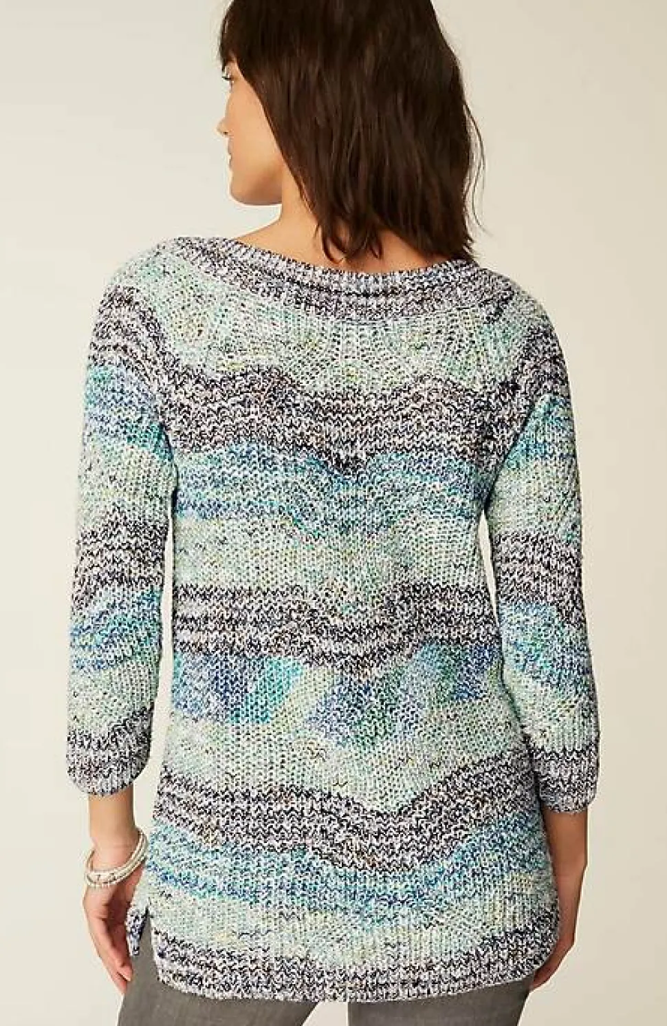 Textured Convertible-Shoulder Sweater | Jjill