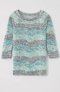 Textured Convertible-Shoulder Sweater | Jjill