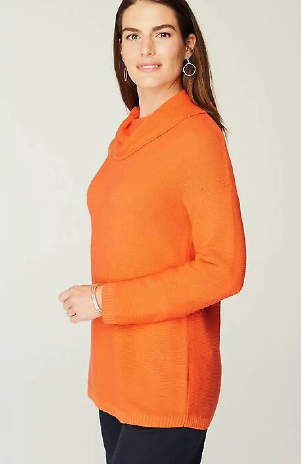 Textured Cowl-Neck Sweater | Jjill