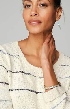 Textured 3/4-Sleeve Pullover Sweater | Jjill