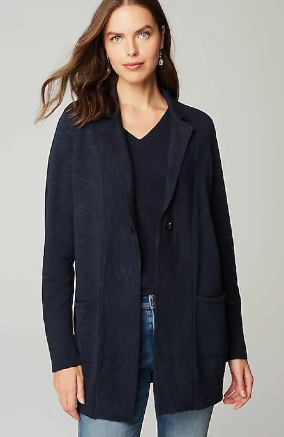 Textured Sweater-Jacket | Jjill