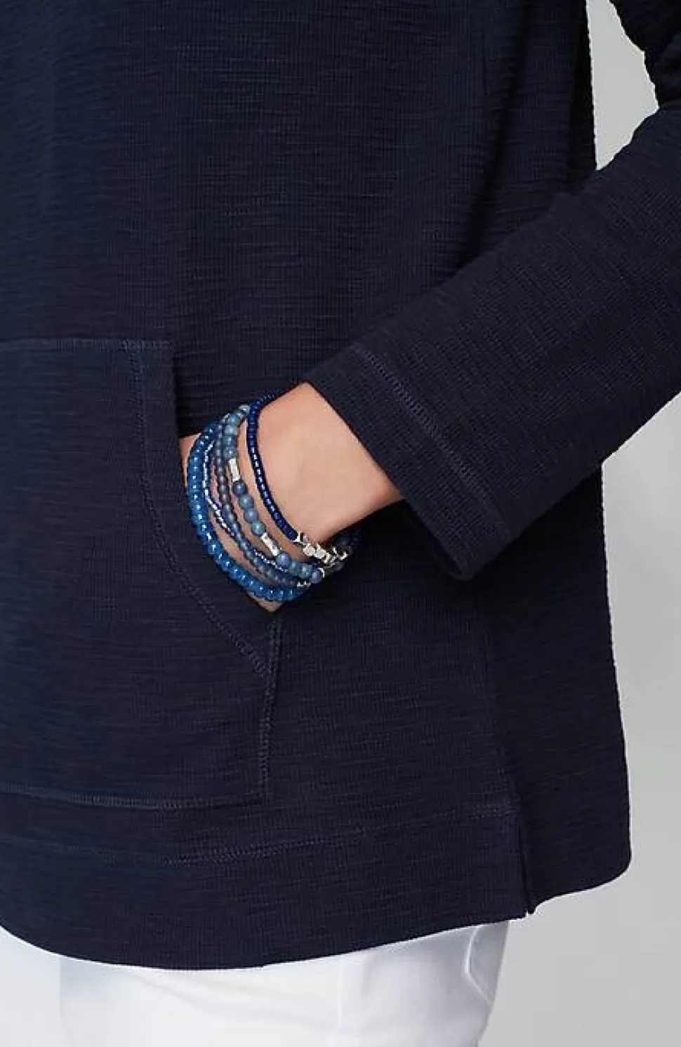 Textured-Cotton Hoodie | Jjill