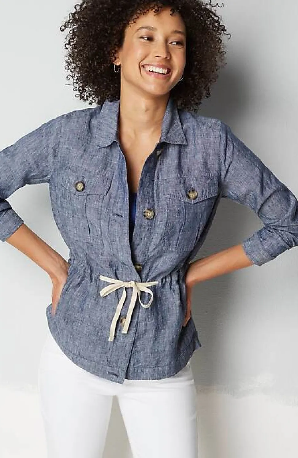 Tie-Waist Linen Jacket | Jjill