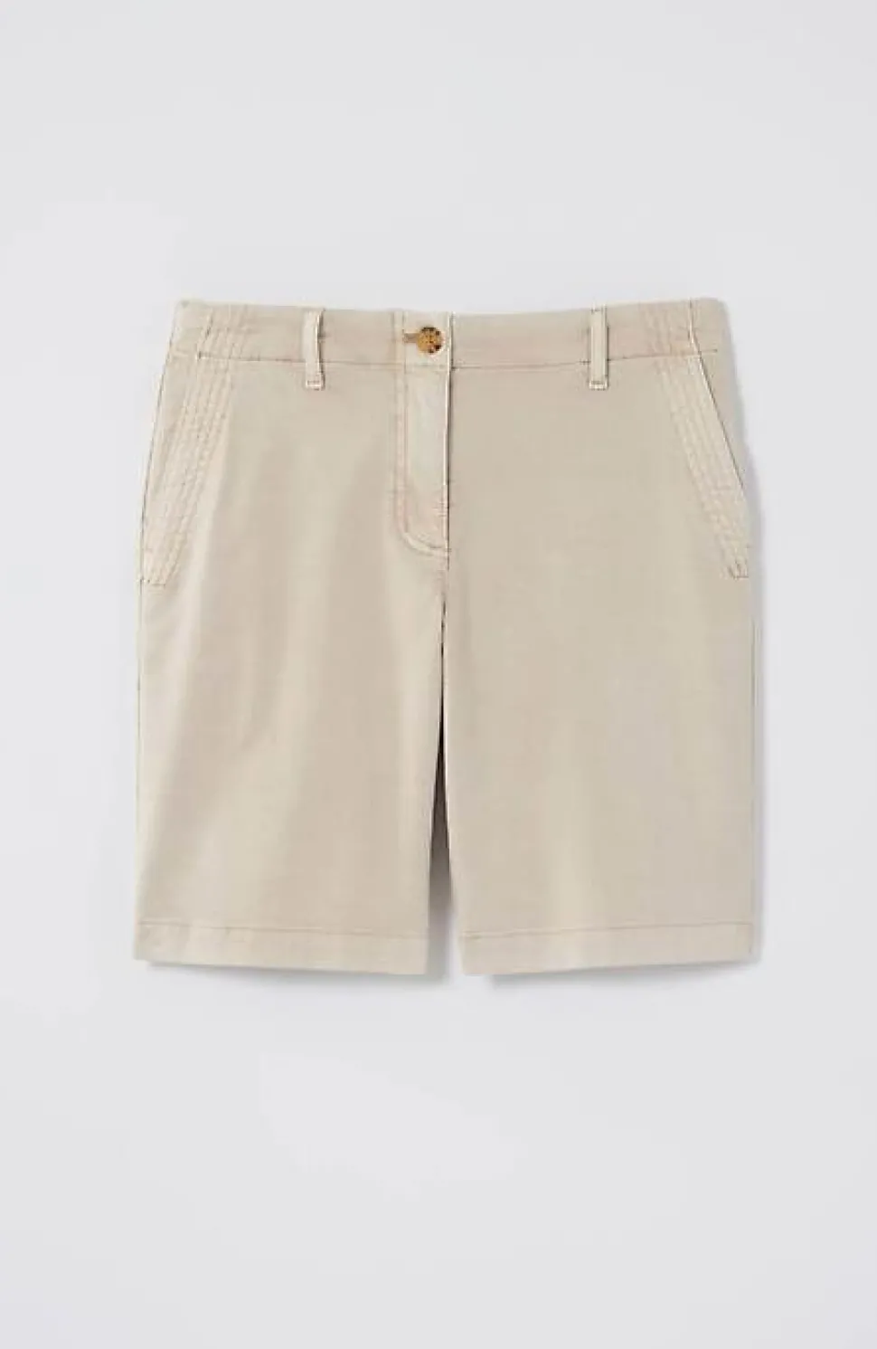 Trapunto-Stitched Chino Shorts | Jjill