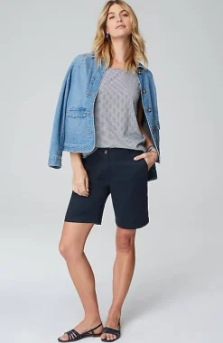 Trapunto-Stitched Chino Shorts | Jjill