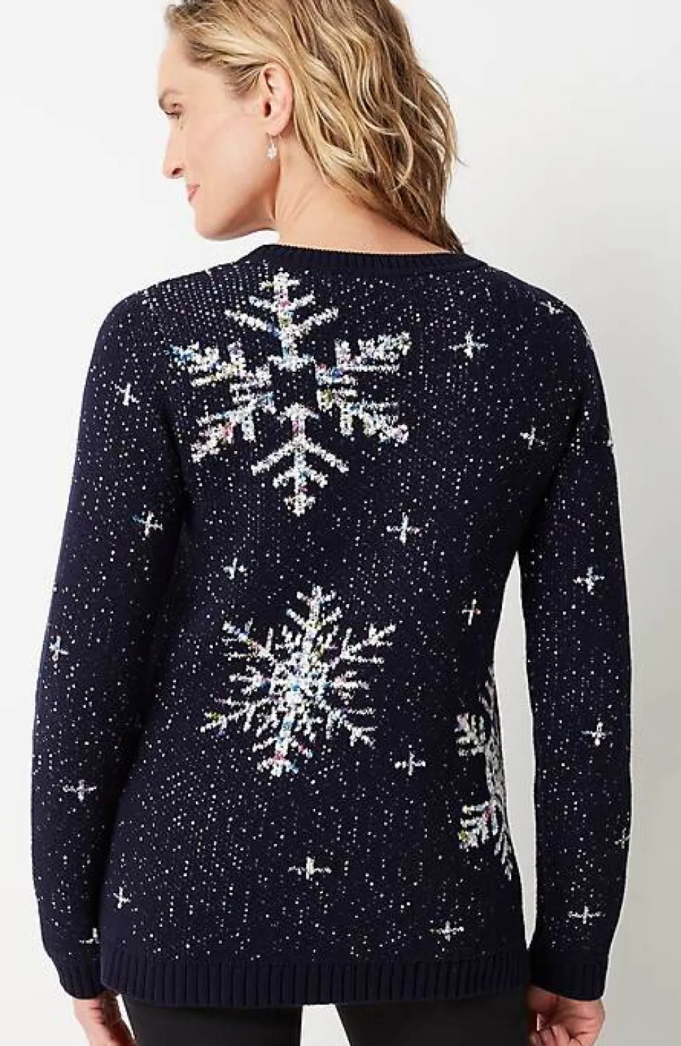 Tweeded Snowflake Sweater | Jjill