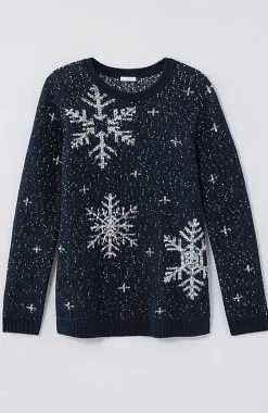 Tweeded Snowflake Sweater | Jjill