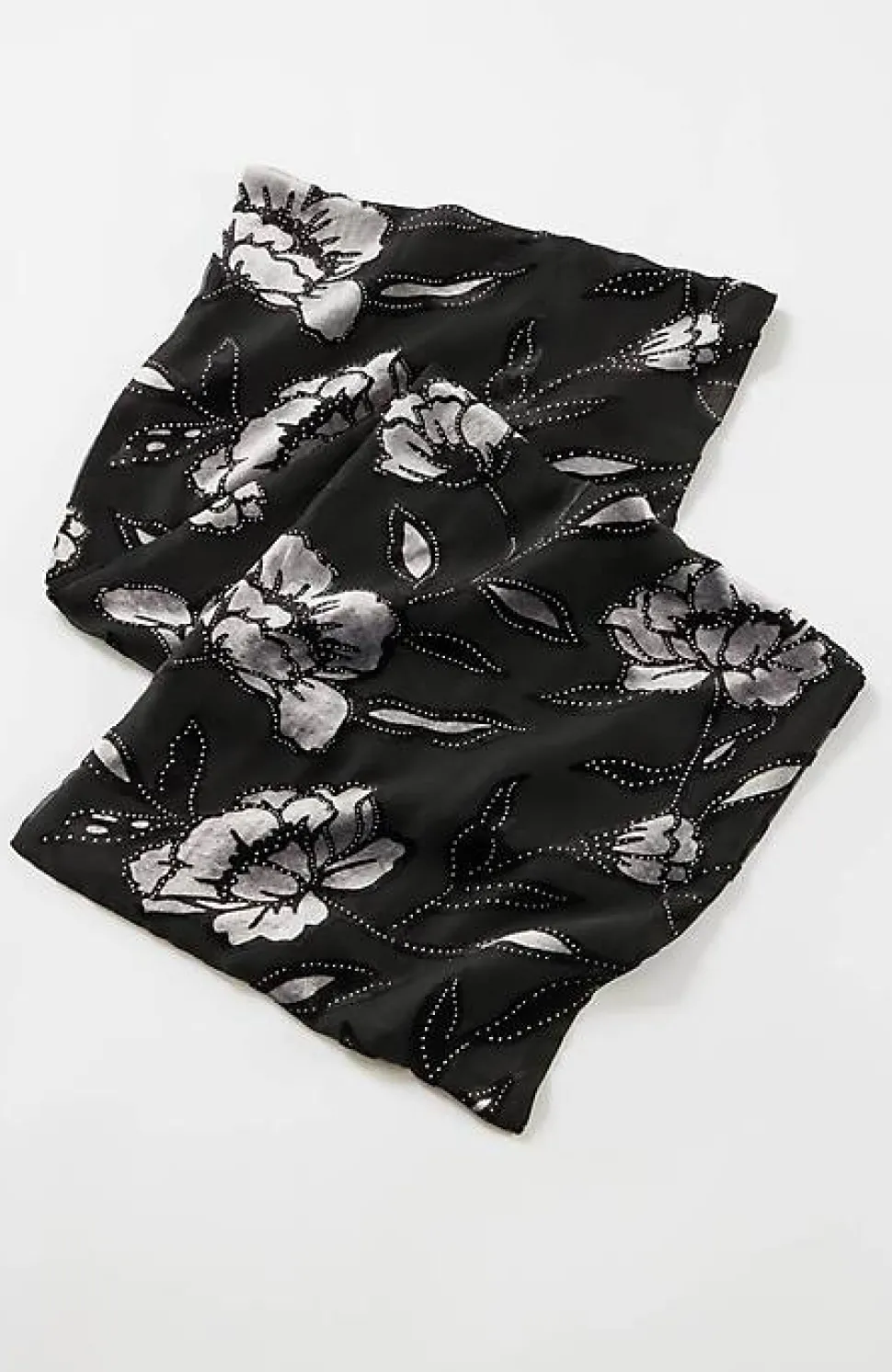 Velvet Burnout Metallic-Printed Scarf | Jjill