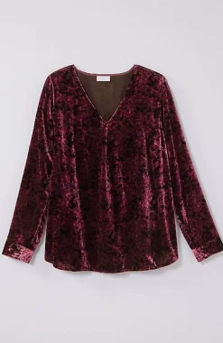 Velvet Paisley-Printed Top | Jjill