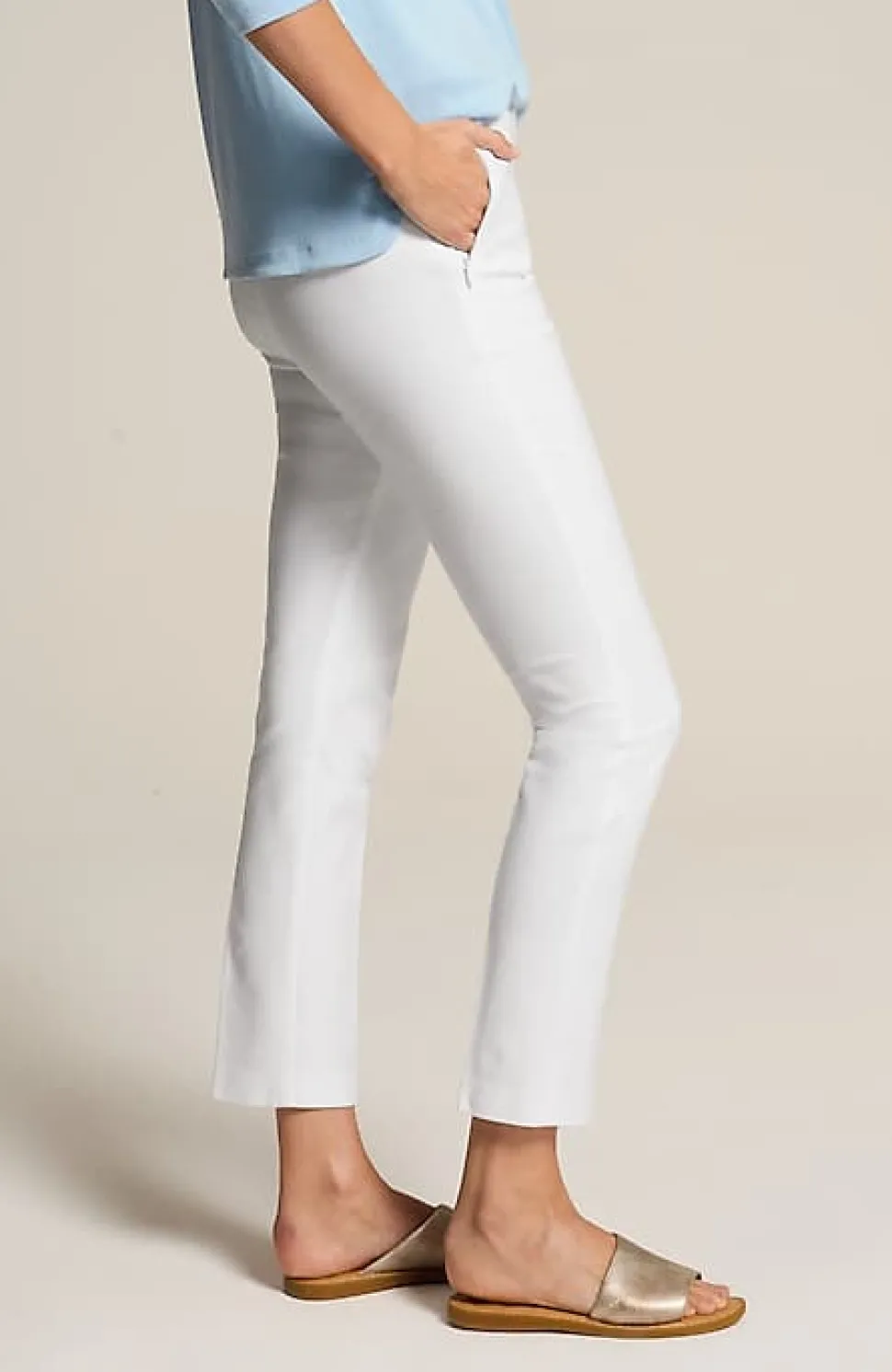 Versatile Cotton-Stretch Slim-Leg Pants | Jjill