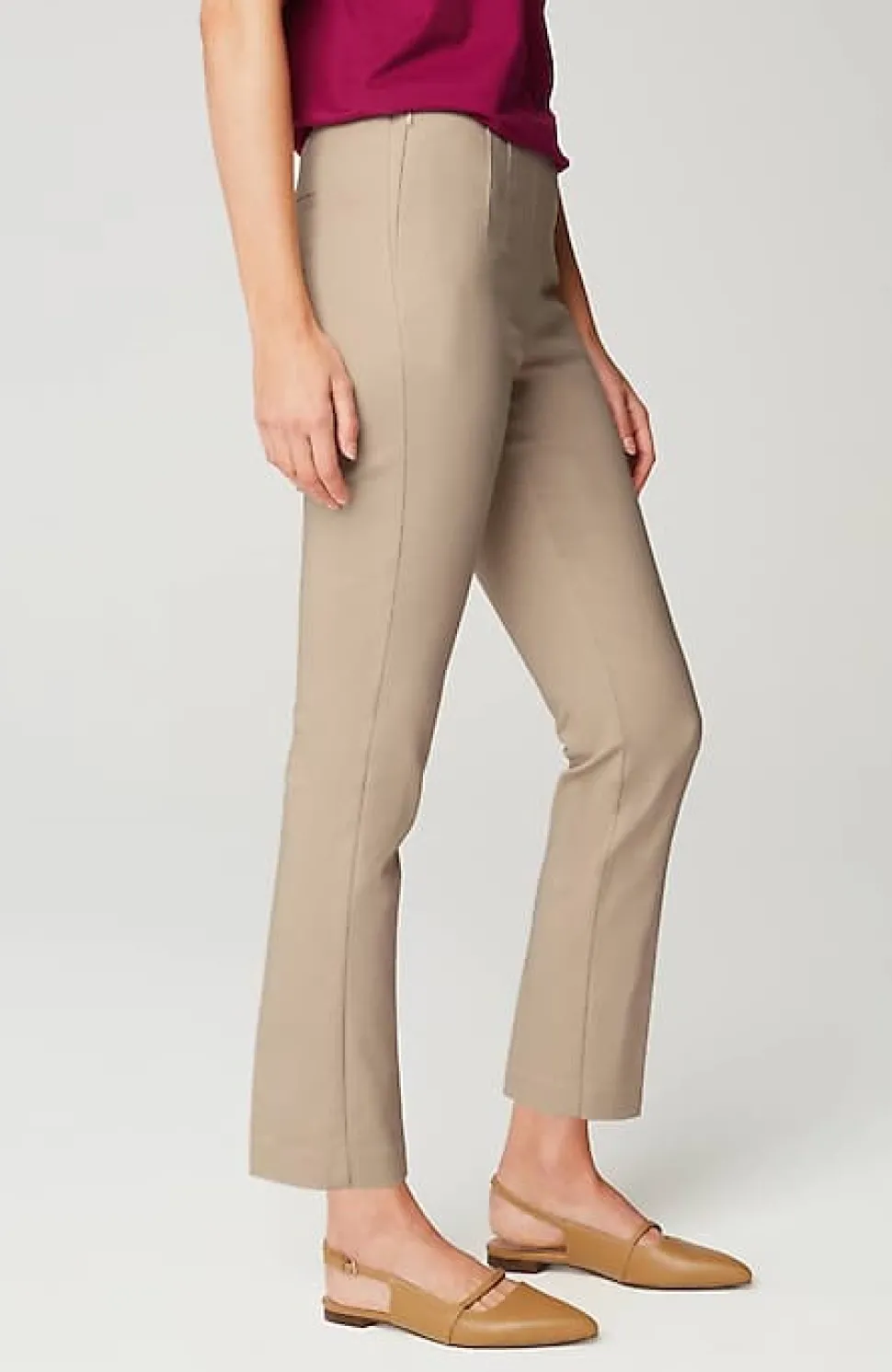 Versatile Cotton-Stretch Slim-Leg Pants | Jjill