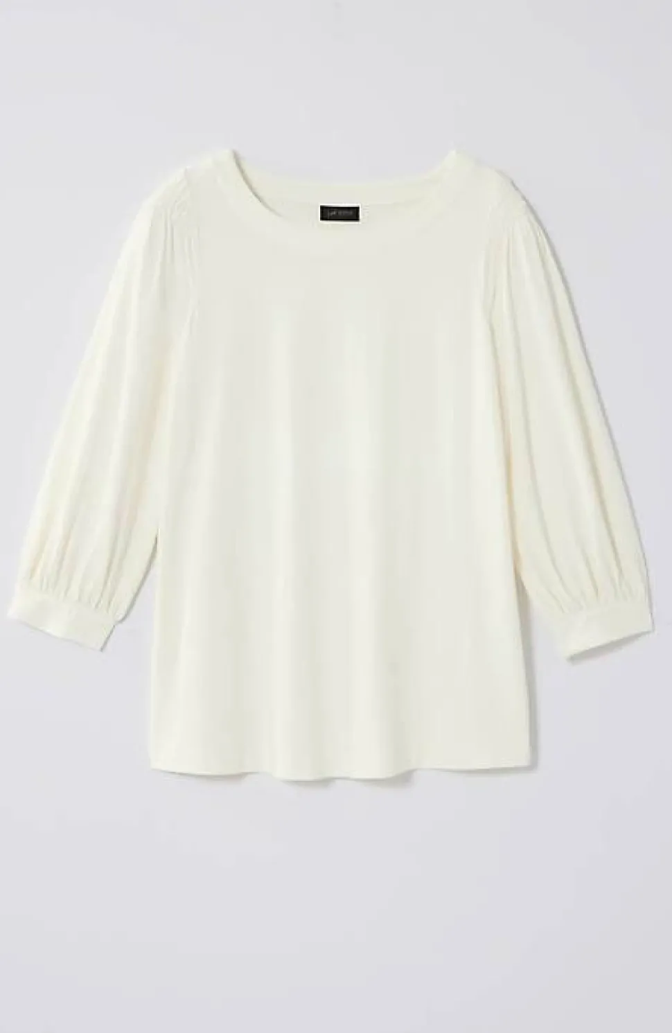 Wearever Boat-Neck Smocked-Sleeve Top | Jjill