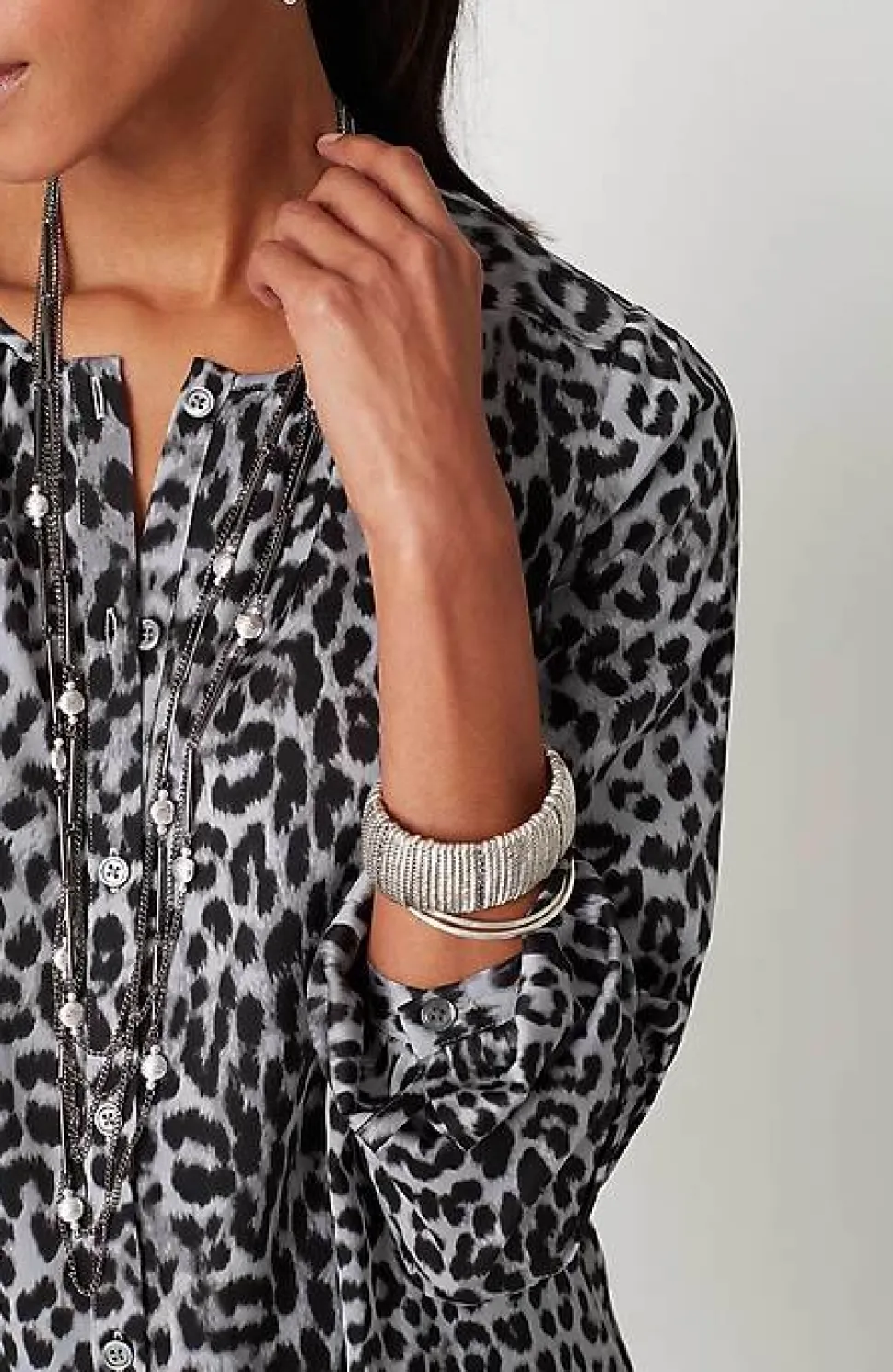 Wearever Button-Front Blouse | Jjill