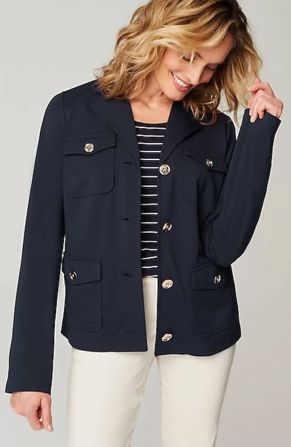 Wearever Button-Front Jacket | Jjill