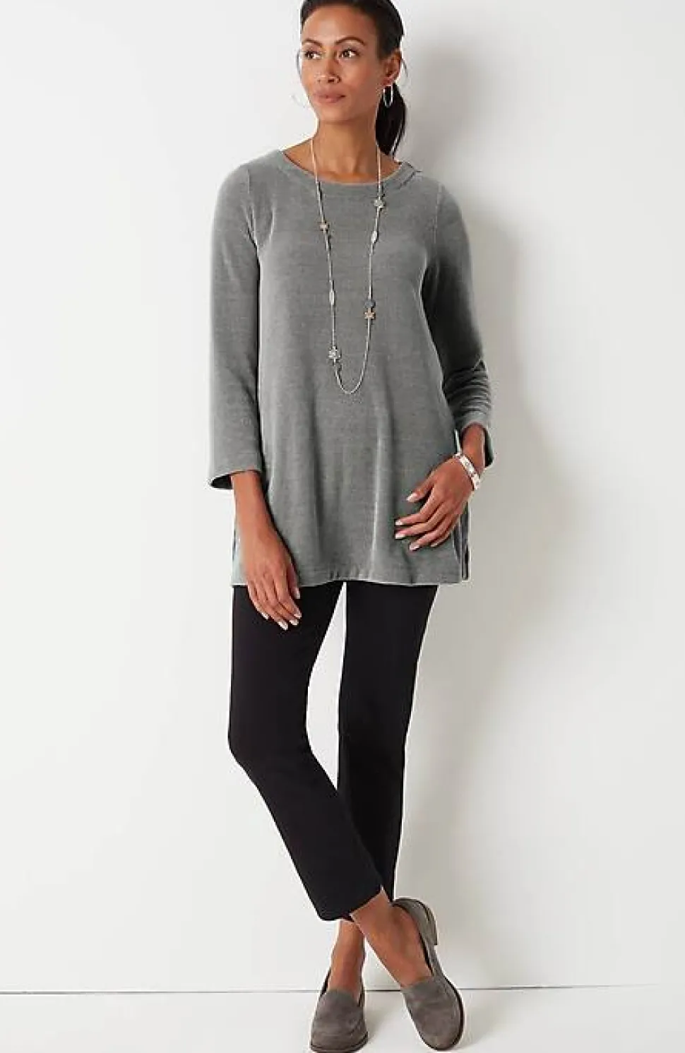 Wearever Chenille Knit A-Line Tunic | Jjill