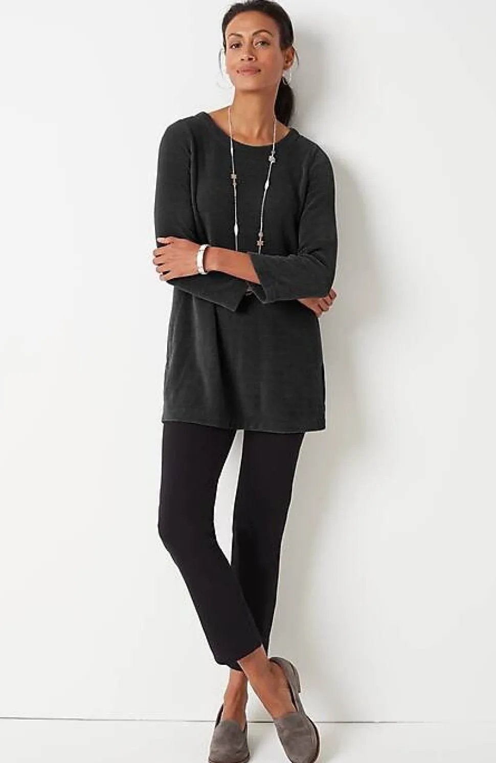 Wearever Chenille Knit A-Line Tunic | Jjill